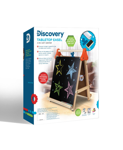 Discovery 3-in-1 Tabletop Dry Erase Chalkboard Painting Art Easel, Wood Frame In Brown