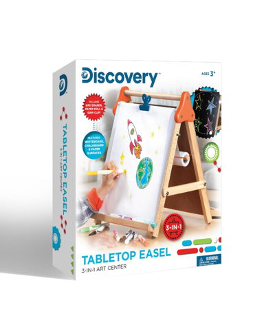 Discovery 3-in-1 Tabletop Dry Erase Chalkboard Painting Art Easel, Wood Frame In Brown