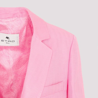 Shop Etro Fuji Jacket In Pink &amp; Purple