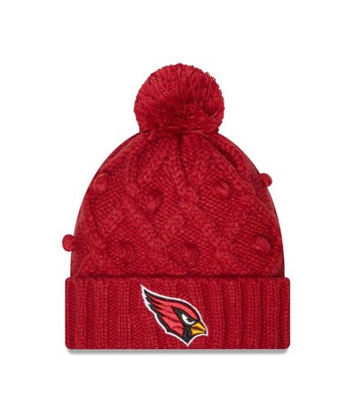 Shop New Era Women's  Cardinal Arizona Cardinals Toasty Cuffed Knit Hat With Pom