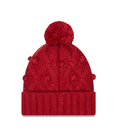 Shop New Era Women's  Cardinal Arizona Cardinals Toasty Cuffed Knit Hat With Pom