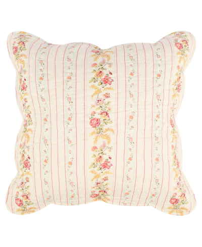 Shop Greenland Home Fashions Antique Rose Shabby Chic Decorative Pillow Set, 18" X 18" In Blue