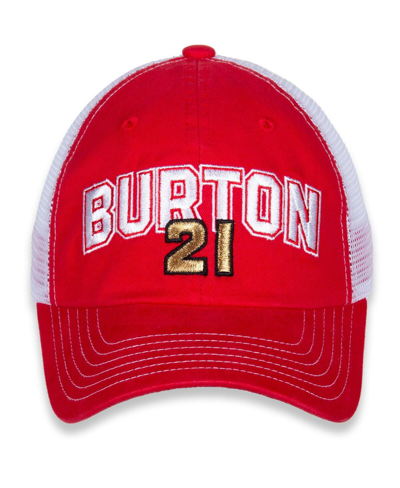 Checkered Flag Sports Women's Checkered Flag Red, White Bubba Wallace Name And Number Adjustable Hat In Red,white