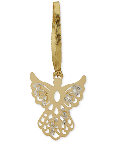 Shop Anne Klein Gold-tone Angel Ornament & Silver-tone 3-pc. Earrings Set In Multi