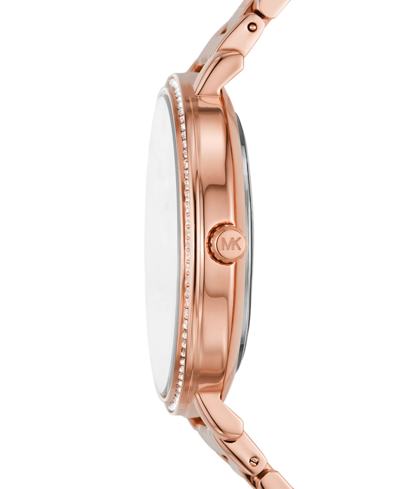 Shop Michael Kors Women's Pyper Rose Gold-tone Stainless Steel Bracelet Watch 38mm In Rose Gold- Tone