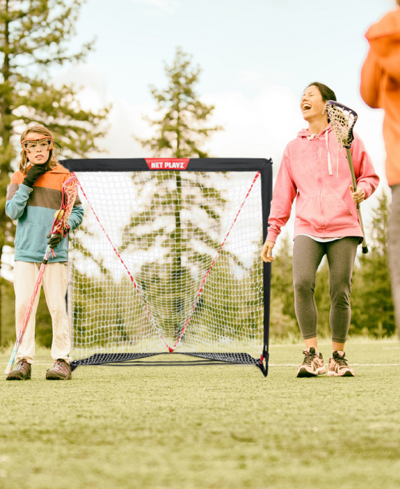 Net Playz Backyard Lacrosse Goal, Kids Backyard Training, Practice Exercise Portable Lacrosse Net, Equipment G In Black