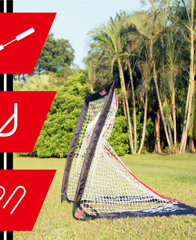 Net Playz Backyard Lacrosse Goal, Kids Backyard Training, Practice Exercise Portable Lacrosse Net, Equipment G In Black