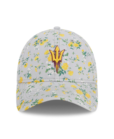 Shop New Era Women's  Gray Arizona State Sun Devils Bouquet 9twenty Adjustable Hat
