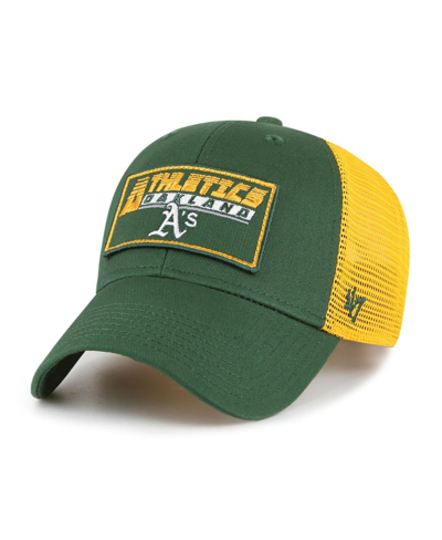 Shop 47 Brand Big Boys And Girls ' Green, Gold Oakland Athletics Levee Mvp Trucker Adjustable Hat In Green,gold