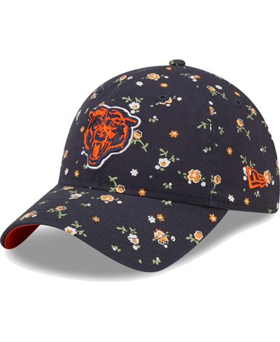 Shop New Era Women's  Navy Chicago Bears Floral 9twenty Adjustable Hat