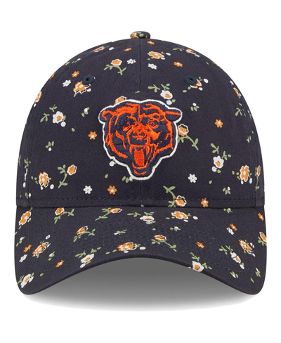 Shop New Era Women's  Navy Chicago Bears Floral 9twenty Adjustable Hat