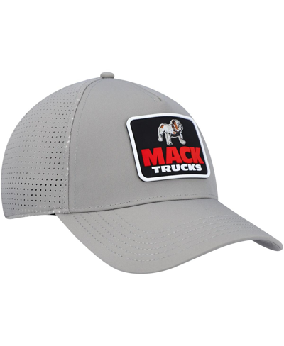 American Needle Men's  Gray Mack Trucks Super Tech Valin Trucker Snapback Hat In Gray