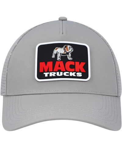 American Needle Men's  Gray Mack Trucks Super Tech Valin Trucker Snapback Hat In Gray