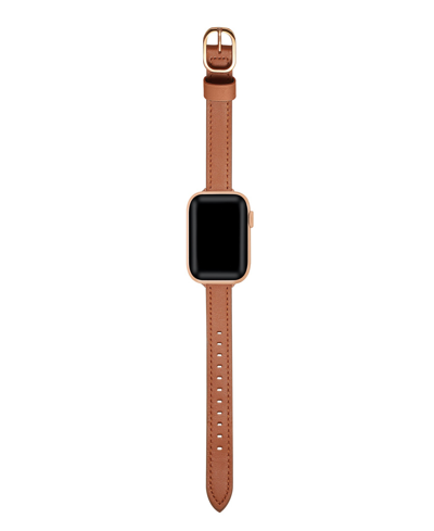 Shop Posh Tech Unisex Carmen Genuine Leather Unisex Apple Watch Band For Size- 42mm, 44mm, 45mm, 49mm In Light Pink