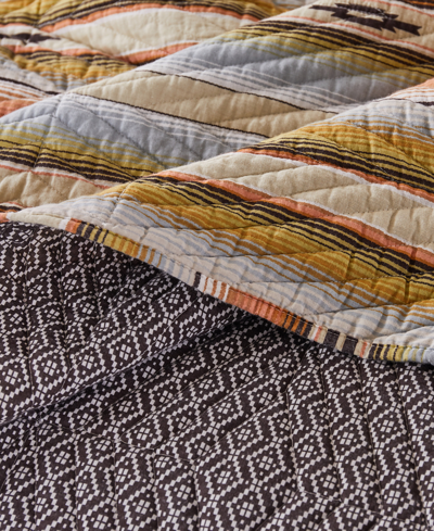 Greenland Home Fashions Painted Desert Reversible 3 Piece Quilt Set, Full/queen In Rose
