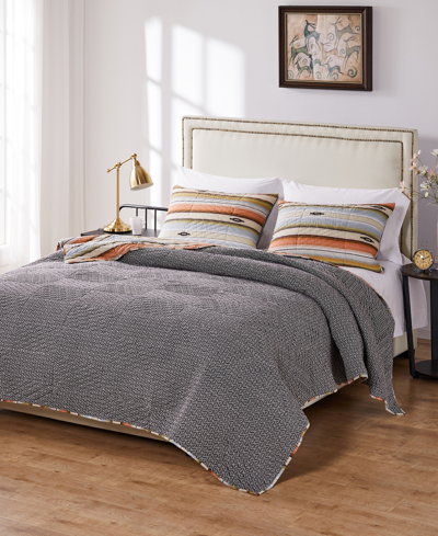 Greenland Home Fashions Painted Desert Reversible 3 Piece Quilt Set, Full/queen In Rose