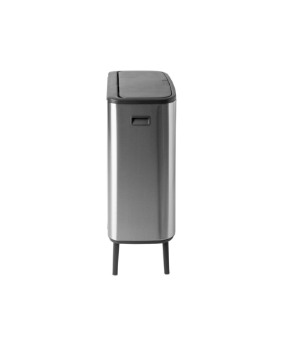 Brabantia Bo Touch Top Hi Trash Can, 16 Gallon, 60 Liter In Matte Steel Fingerprint Proof