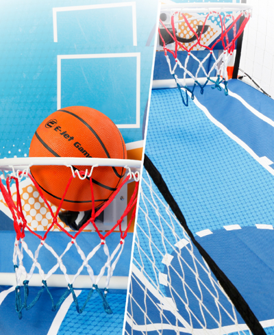 E-jet Games Basketball Arcade Game, Basketball Gifts For Boys Girls, Children Teens Adults, Dual Shot 16 In 1 Ga In Blue