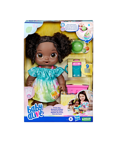 Baby Alive Fruity Sips Doll, Lime, Black Hair In No Color