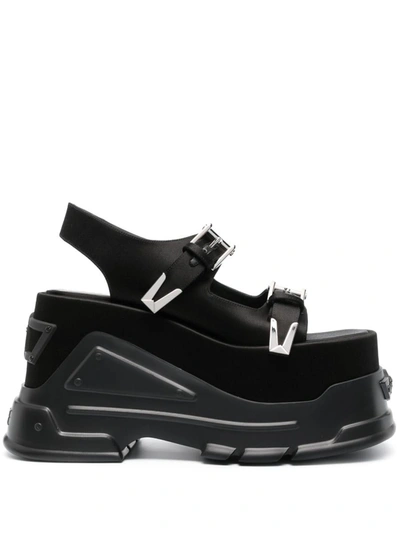 Shop Versace Sandals In Black-palladium