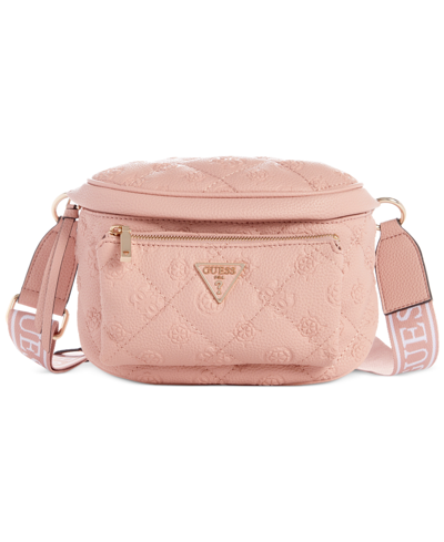 Shop Guess Power Play Small Sling Bag In Blush