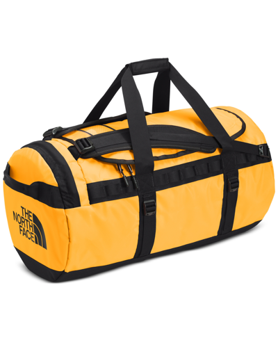 Shop The North Face Base Camp Duffel Bag In Summit Gold,tnf Black