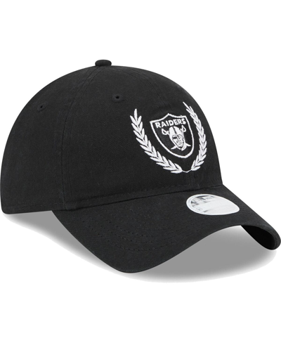 Shop New Era Women's  Black Las Vegas Raiders Leaves 9twenty Adjustable Hat