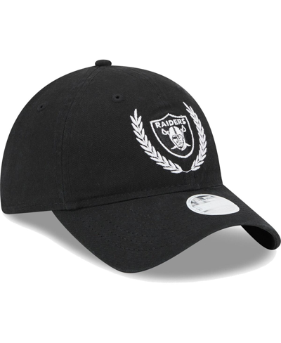 New Era Black Las Vegas Raiders Leaves 9twenty Adjustable Hat In Black