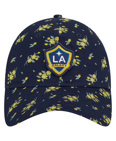 Shop New Era Women's  Navy La Galaxy Bloom 9twenty Adjustable Hat