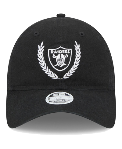 Shop New Era Women's  Black Las Vegas Raiders Leaves 9twenty Adjustable Hat