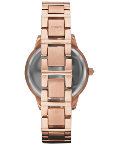 Shop Fossil Women's Jesse Rose Gold-tone Stainless Steel Bracelet Watch 34mm Es3020