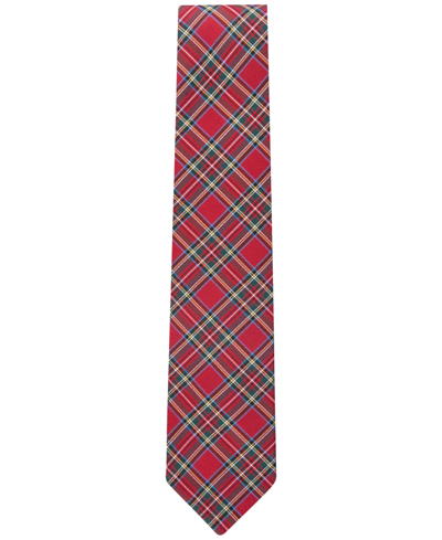 Tommy Hilfiger Men's Royal Stuart Tartan Tie In Red