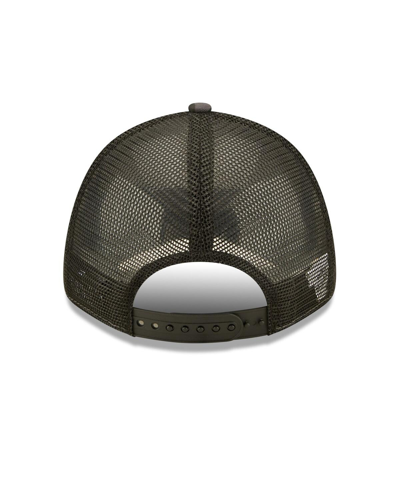 Shop New Era Women's  Charcoal Brooklyn Nets Camo Glam 9forty Trucker Snapback Hat