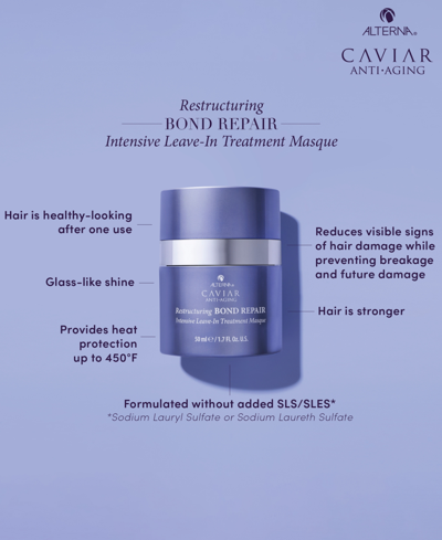 Shop Alterna Caviar Restructuring Bond Repair Masque, 1.7 Oz. In No Color