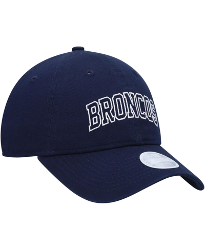 New Era Navy Denver Broncos Collegiate 9twenty Adjustable Hat In Navy