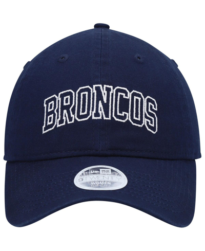 Shop New Era Women's  Navy Denver Broncos Collegiate 9twenty Adjustable Hat