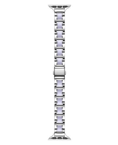 Shop Posh Tech Women's Amelia Skinny Stainless Steel Band For Apple Watch Band Size- 42mm, 44mm, 45mm, 49mm In Silver