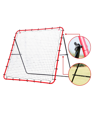 Net Playz Soccer Rebounder, Soccer Gifts, Kids Teens Football Games, Kick Back Practice Net For Skill Training In Red