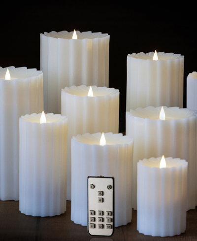 Shop Seasonal Sutton Fluted Motion Flameless Candle 3 X 5 In White