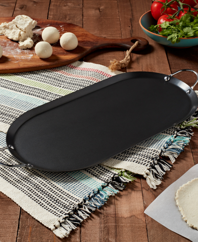 Infuse Latin Aluminum 15.75" X 7.75" Oval Comal In Black