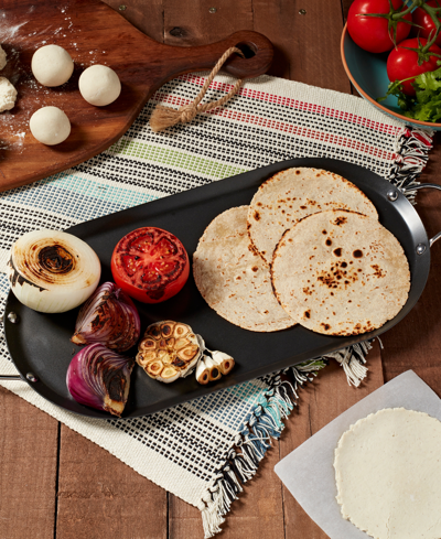 Infuse Latin Aluminum 15.75" X 7.75" Oval Comal In Black
