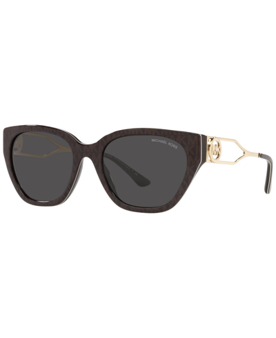 Shop Michael Kors Women's Sunglasses, Mk2154 Lake Como In Brown Signature Pvc