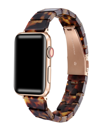 Shop Posh Tech Unisex Crystal Resin Band For Apple Watch Size- 42mm, 44mm, 45mm, 49mm In Tortoise