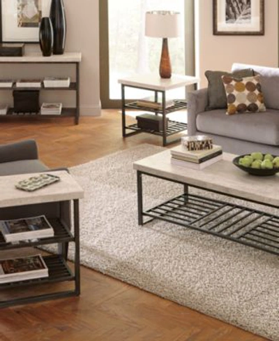 Macy's Capri Living Room Collection In Alabaster
