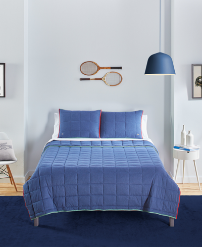 Lacoste Home Westover 3 Piece Quilt Set, Full/queen In Blue