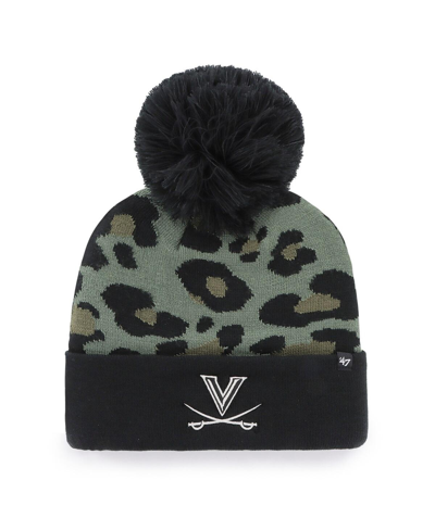Shop 47 Brand Women's ' Hunter Green Virginia Cavaliers Bagheera Cuffed Knit Hat With Pom