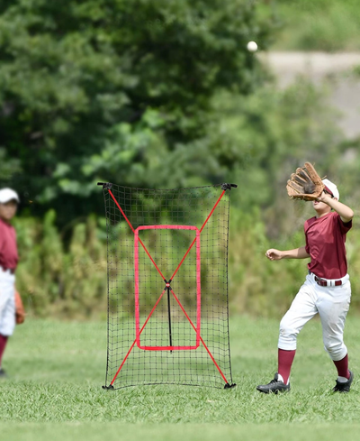 Net Playz Baseball Net, Kids Training Net, Pitch Back, Fielding Practice, Rebound, Throwing Return Exercise, Y In Black