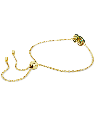 Shop Swarovski Gold-tone Idyllia Green Crystal Bracelet