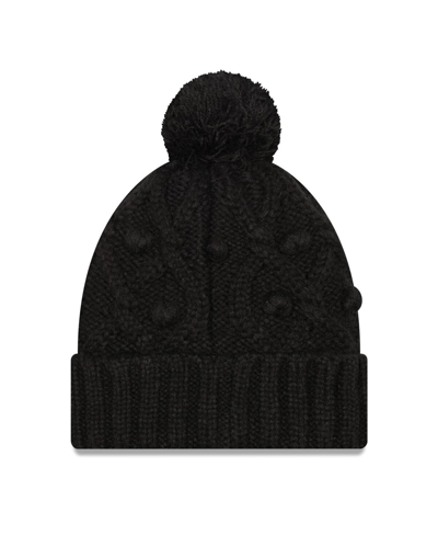New Era Black New Orleans Saints Toasty Cuffed Knit Hat With Pom In Black