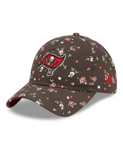 Shop New Era Women's  Pewter Tampa Bay Buccaneers Floral 9twenty Adjustable Hat